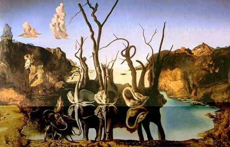 Swans Reflecting Elephants,1937 by Salvador Dali