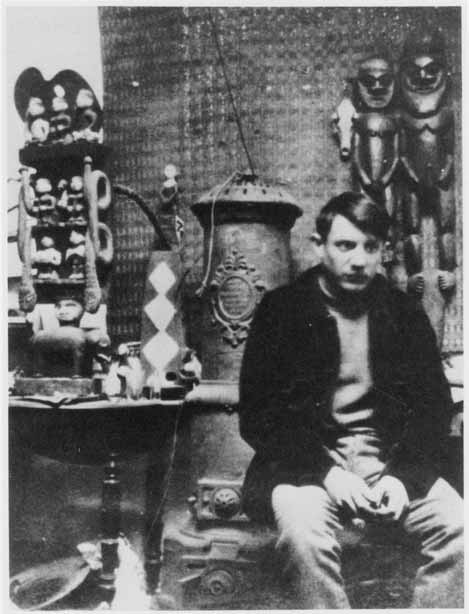 Picasso in his studio at the Bateau-Lavoir, Paris, 1908